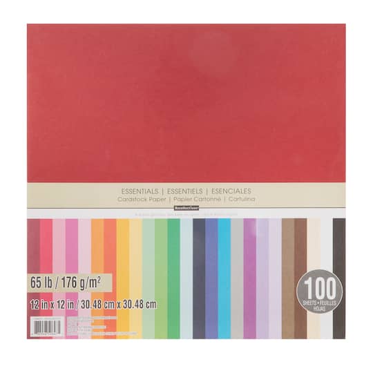 Essentials 12" x 12" Cardstock Paper by Recollections™, 100 Sheets